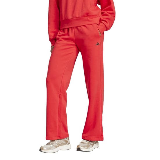 Women's adidas Sl FC Solid Patterned Sweatpants in Pure Ruby/Black - Image 2