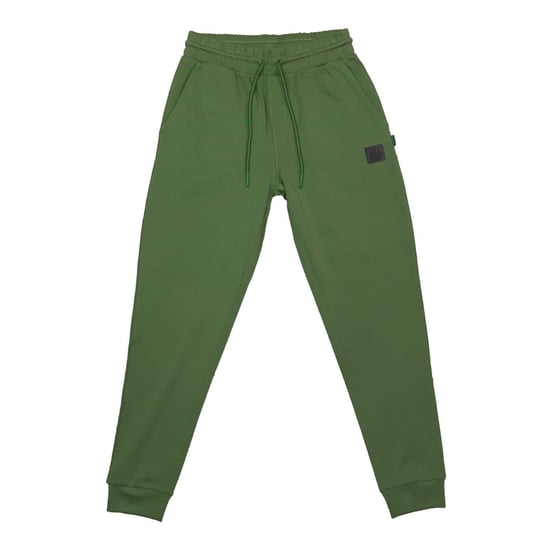 Men's Aquascutum Solid Patterned Tapered Fit Slim Joggers in Military Green - Image 1