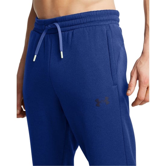 Men's Under Armour Solid Patterned Fleece Pro Joggers in Blue - Image 5