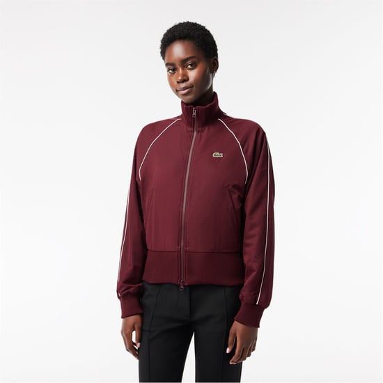 Women's Lacoste Full Zip Long Sleeve Athletic Top in Zin - Image 1