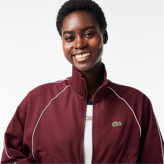 Women's Lacoste Full Zip Long Sleeve Athletic Top in Zin - Image 2