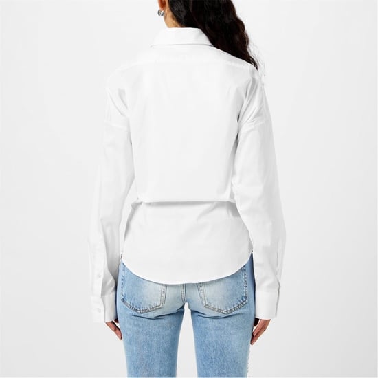 Women's Diesel C Siz N2 Shirt With Embossed Logo in Bright White - Image 3