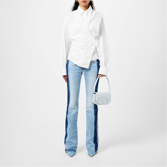 Women's Diesel C Siz N2 Shirt With Embossed Logo in Bright White - Image 4