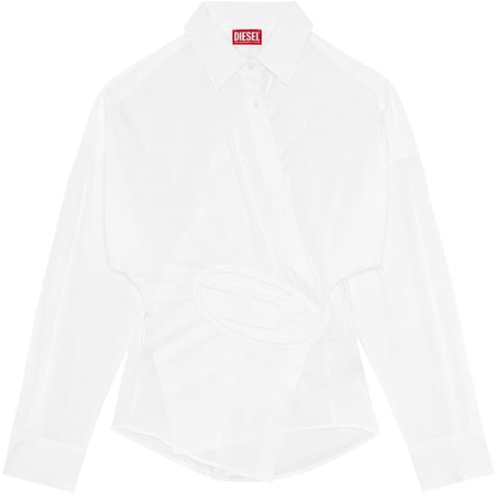 Women's Diesel C Siz N2 Shirt With Embossed Logo in Bright White - Image 5