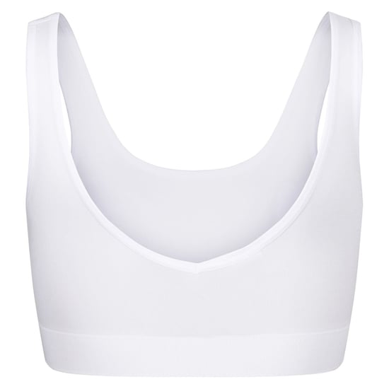 Women's Lee Katie Scoop Neck Cropped Bra in White - Image 2
