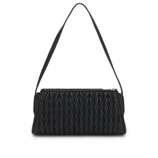Accessories Hugo Chris Textured Hobo Bag with Silver Tone Hardware in Dark Brown - Image 2