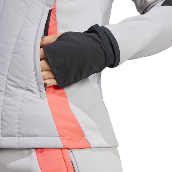 Women's adidas Tiro24c Solid Patterned Ribbed Cuff Performance Vest in Light Onix - Image 5