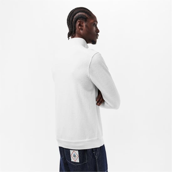 Men's C.P. Company Crew Neck Jumper in Gauze White 103 - Image 4