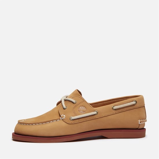 Women's Timberland Classic Lace-Up Boat Shoes in Medium Beige - Image 4