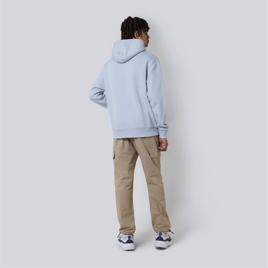 Men's Criminal Damage Maison Hooded Neck Long Sleeve Sweatshirt in Lunar Rock - Image 5