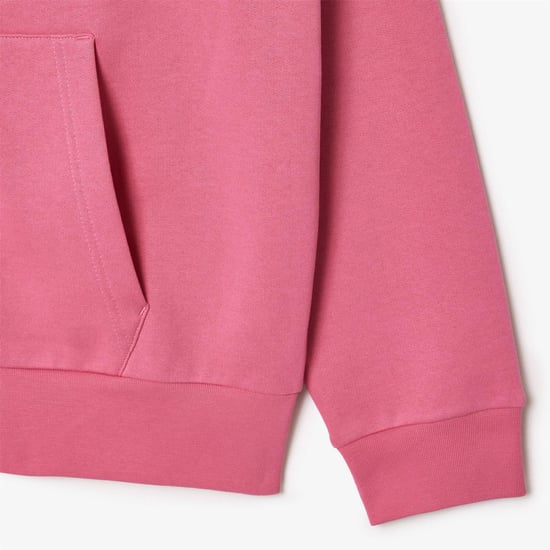 Men's Lacoste Zipped Hoodi in Reseda Pink - Image 4