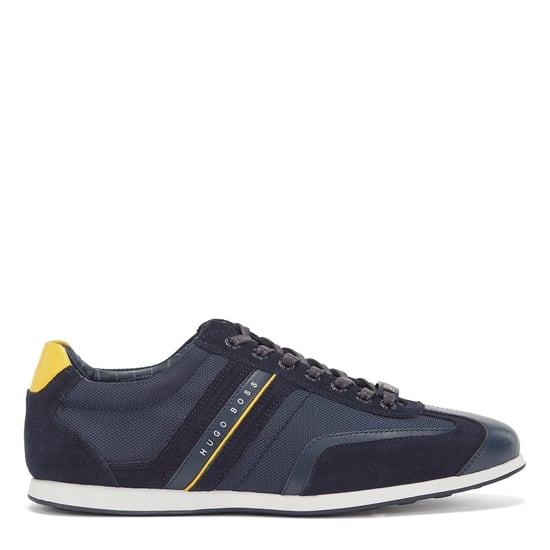 Men's Boss Stiven Lace Up Low Top Sneakers in Navy - Image 1