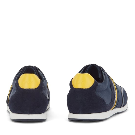 Men's Boss Stiven Lace Up Low Top Sneakers in Navy - Image 3