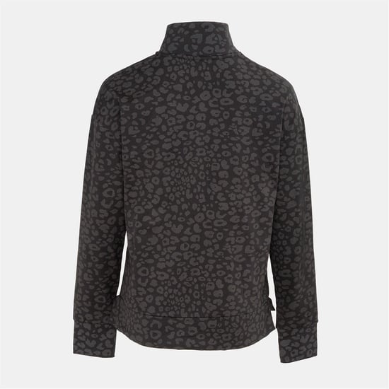 Women's LA Gear Half Zip Sweatshirt in Black - Image 2