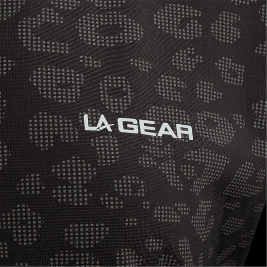Women's LA Gear Half Zip Sweatshirt in Black - Image 4