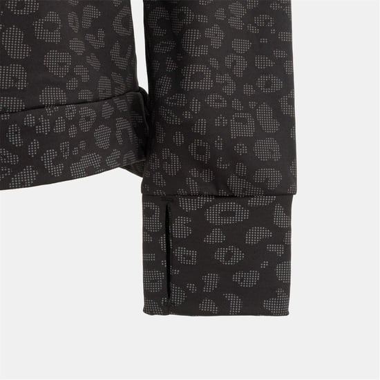 Women's LA Gear Half Zip Sweatshirt in Black - Image 5