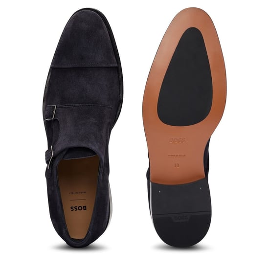 Men's Boss Derrek Monk Capped Toe Shoes in Dark Blue - Image 5