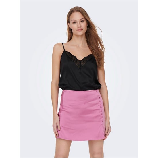 Women's Only Victoria Lace V-Neck Tank in Black - Image 2