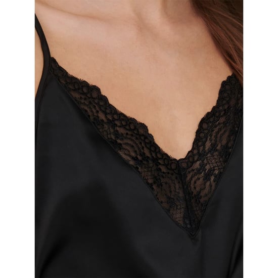 Women's Only Victoria Lace V-Neck Tank in Black - Image 5