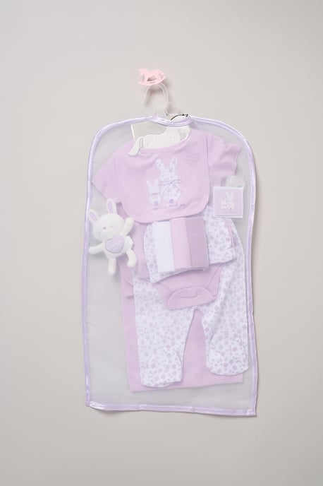 5-Piece Flower Print All in One Baby Gift Set - Image 2