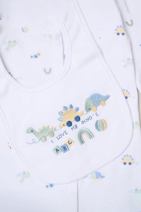 5-Piece Dinosaur Print All in One Baby Gift Set - Image 4