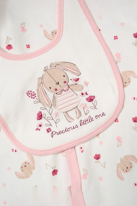 5-Piece Bunny Print All in One Baby Gift Set - Image 2