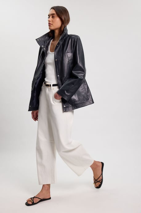 Leather Oversized Jacket - Image 2