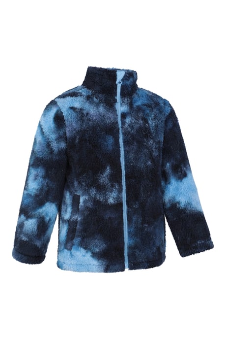 'Rainbow' Kids Fleece Sweater with Pockets Full Zip Warm Cosy Coat Dark Blue - Image 2