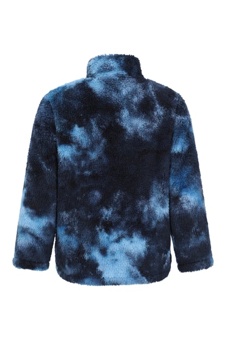 'Rainbow' Kids Fleece Sweater with Pockets Full Zip Warm Cosy Coat Dark Blue - Image 3