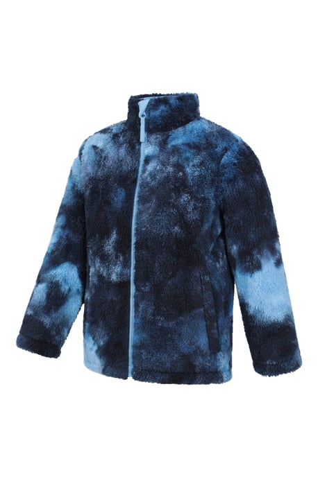 'Rainbow' Kids Fleece Sweater with Pockets Full Zip Warm Cosy Coat Dark Blue - Image 4
