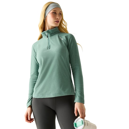 Regatta - Geweldige Outdoor Dames Montes Half Zip Fleece Top (Ivy Mos) - Image 4