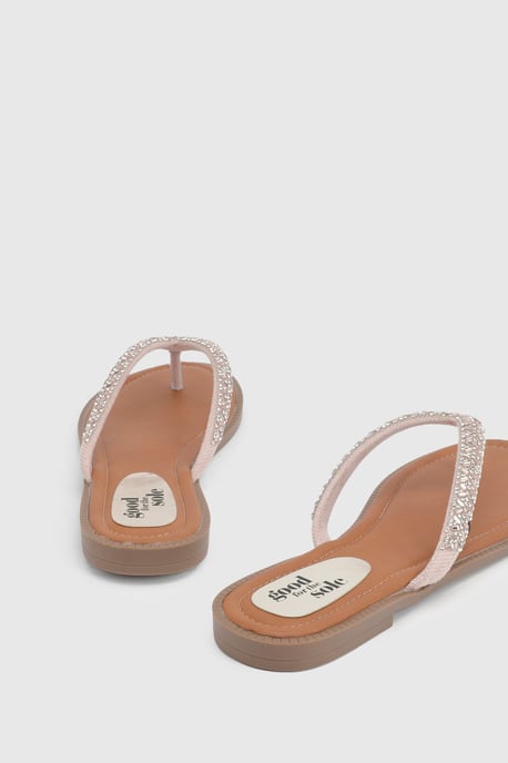 Good For The Sole: Diamante Comfort Flip Flops - Image 3