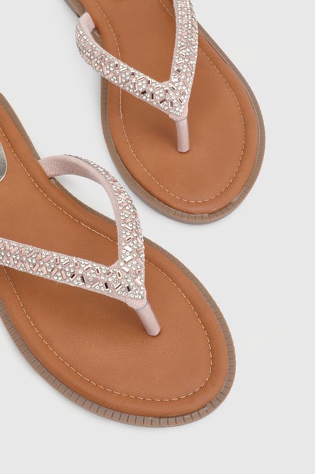 Good For The Sole: Diamante Comfort Flip Flops - Image 4