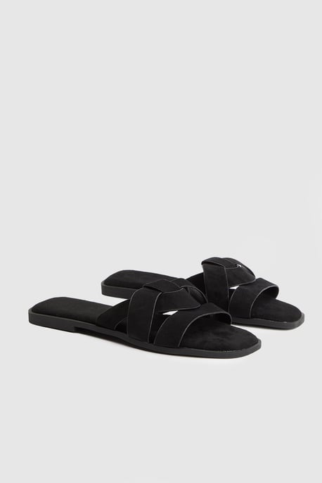 Good For The Sole: Farah Faux Suede Comfort Sliders - Image 3