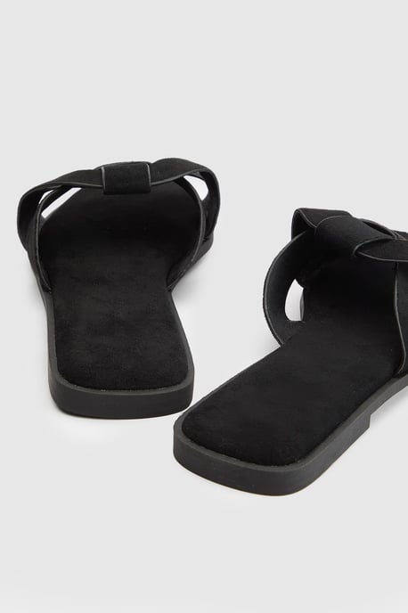 Good For The Sole: Farah Faux Suede Comfort Sliders - Image 4
