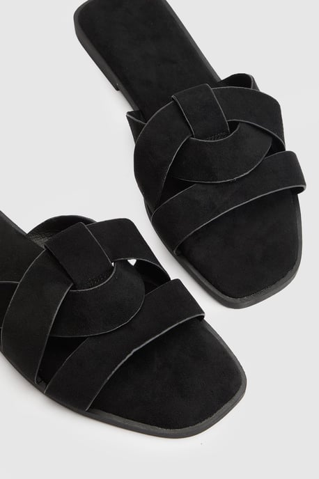 Good For The Sole: Farah Faux Suede Comfort Sliders - Image 5
