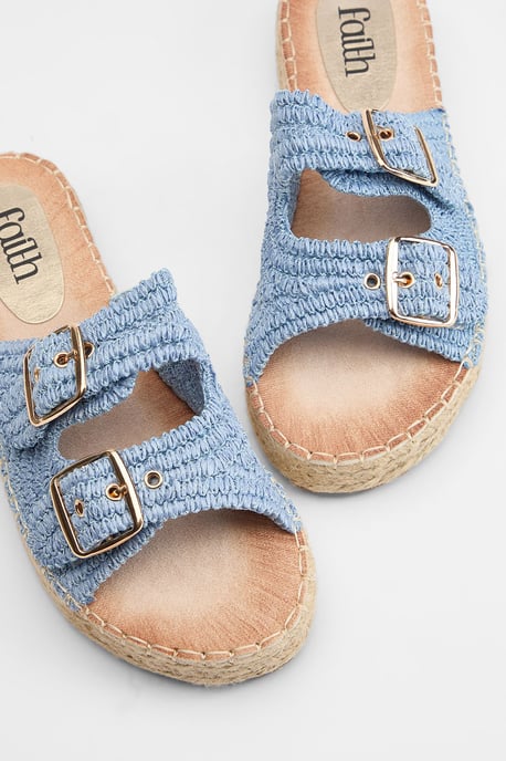 Faith: Elissa Textured Double Buckle Footbed Sandals - Image 4