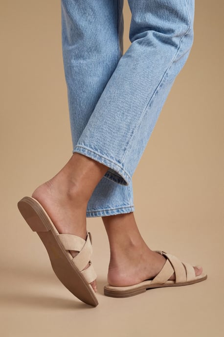 Good For The Sole: Farah Faux Suede Comfort Sliders - Image 2