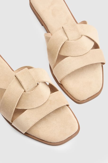 Good For The Sole: Farah Faux Suede Comfort Sliders - Image 5