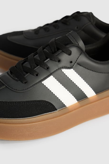Tony Faux Leather Lace Up Chunky Trainers - Image 5