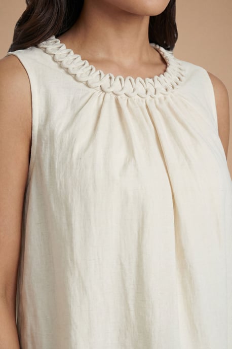 Relaxed Embroidered Bubble Hem Top - Image 2