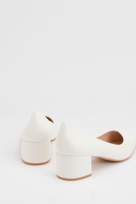 Good For The Sole: Rebecca Faux Leather Block Heel Court Shoes - Image 3