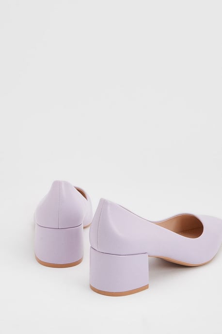 Good For The Sole: Rebecca Faux Leather Block Heel Court Shoes - Image 3