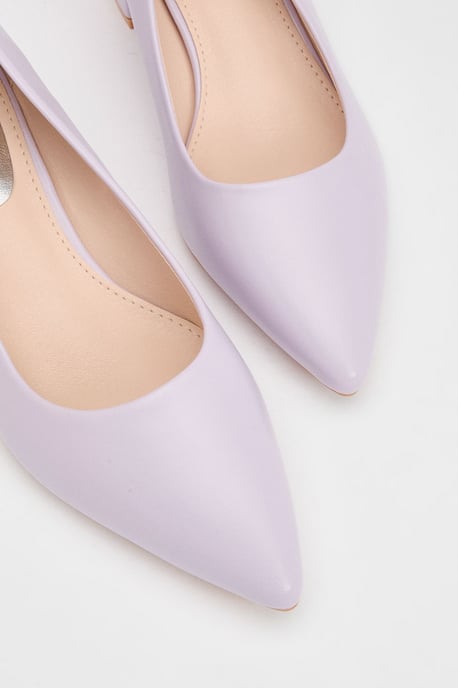 Good For The Sole: Rebecca Faux Leather Block Heel Court Shoes - Image 4