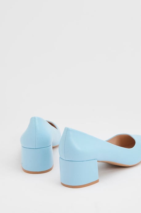Good For The Sole: Rebecca Faux Leather Block Heel Court Shoes - Image 3