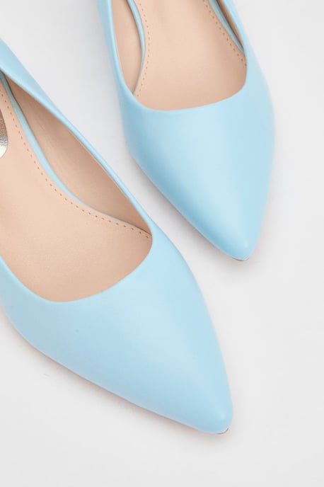 Good For The Sole: Rebecca Faux Leather Block Heel Court Shoes - Image 4