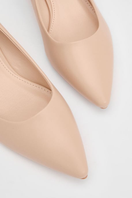 Good For The Sole: Rebecca Faux Leather Block Heel Court Shoes - Image 4