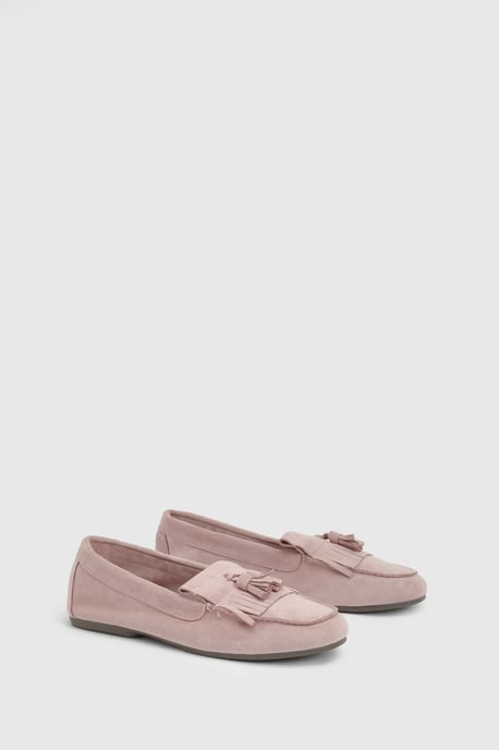 Faith: Jemima Faux Suede Tassel Detail Loafers - Image 1
