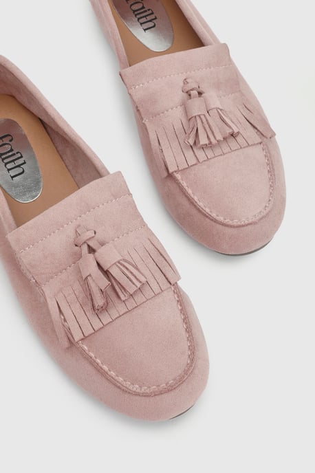 Faith: Jemima Faux Suede Tassel Detail Loafers - Image 4