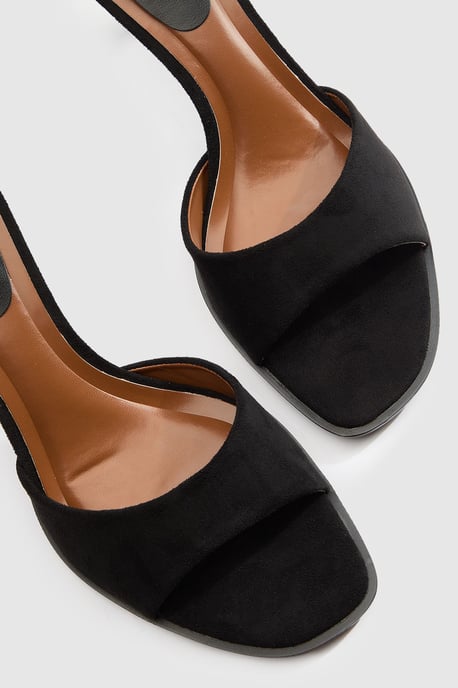 Faith: Clair Faux Suede High Heeled Mules - Image 4